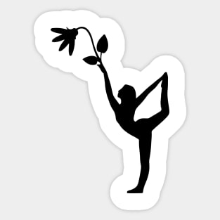 Balanced woman silhouette Sticker